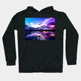 Photo Sunset with Pontoon Hoodie